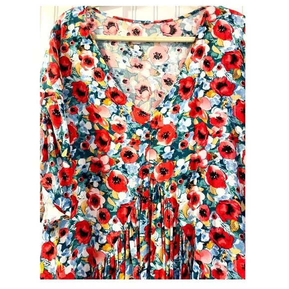Floral Dress Poppy Print ~ size 22 - 24 ~ Loralette - Picture 4 of 6